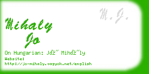 mihaly jo business card